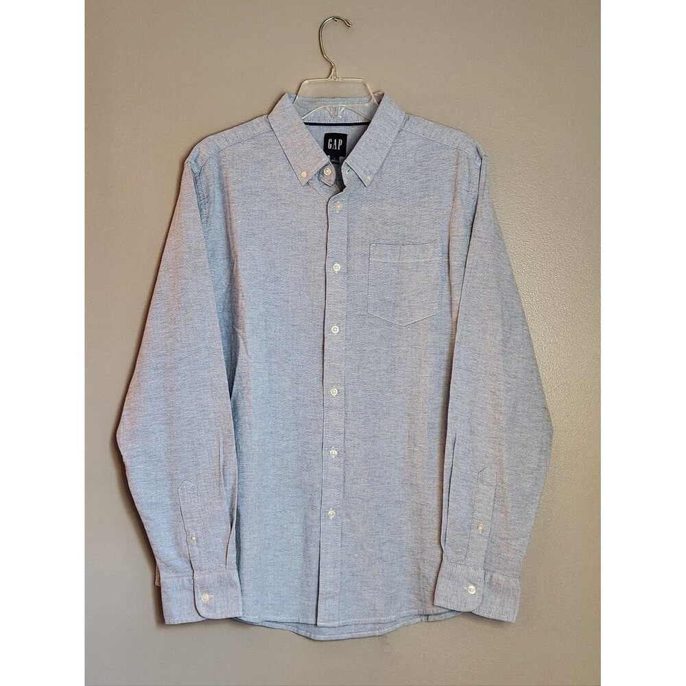 GAP Men’s Light Blue Button-Down Oxford Shirt Size Large